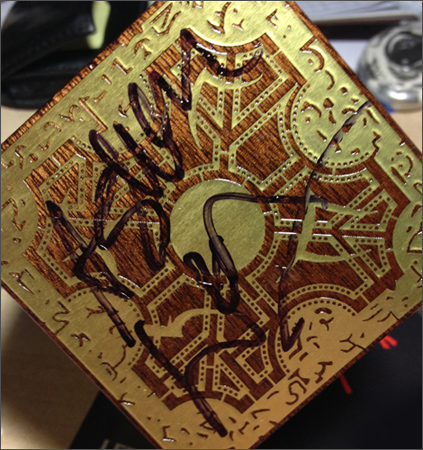 Ashley Laurence Signed Hellraiser Puzzle Box