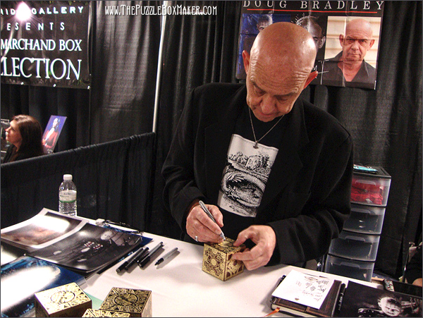 Doug Bradley Signing Puzzle Boxes